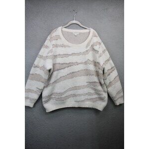 Barefoot Dreams Cozy Chic Seaside Long Puff Sleeves Sweater-2X-Beachy-Very Soft